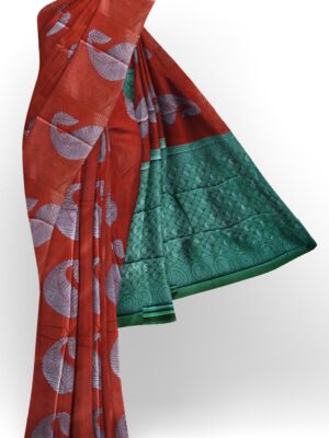 sri kumaran stores cikocotton saree maroon saree with purple floral border 120221213