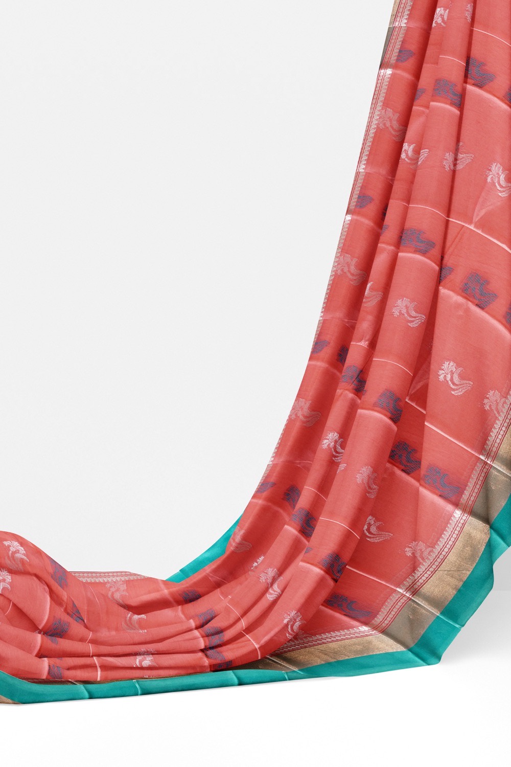 sri kumaran stores cikocotton saree red saree with golden and green border 320221213