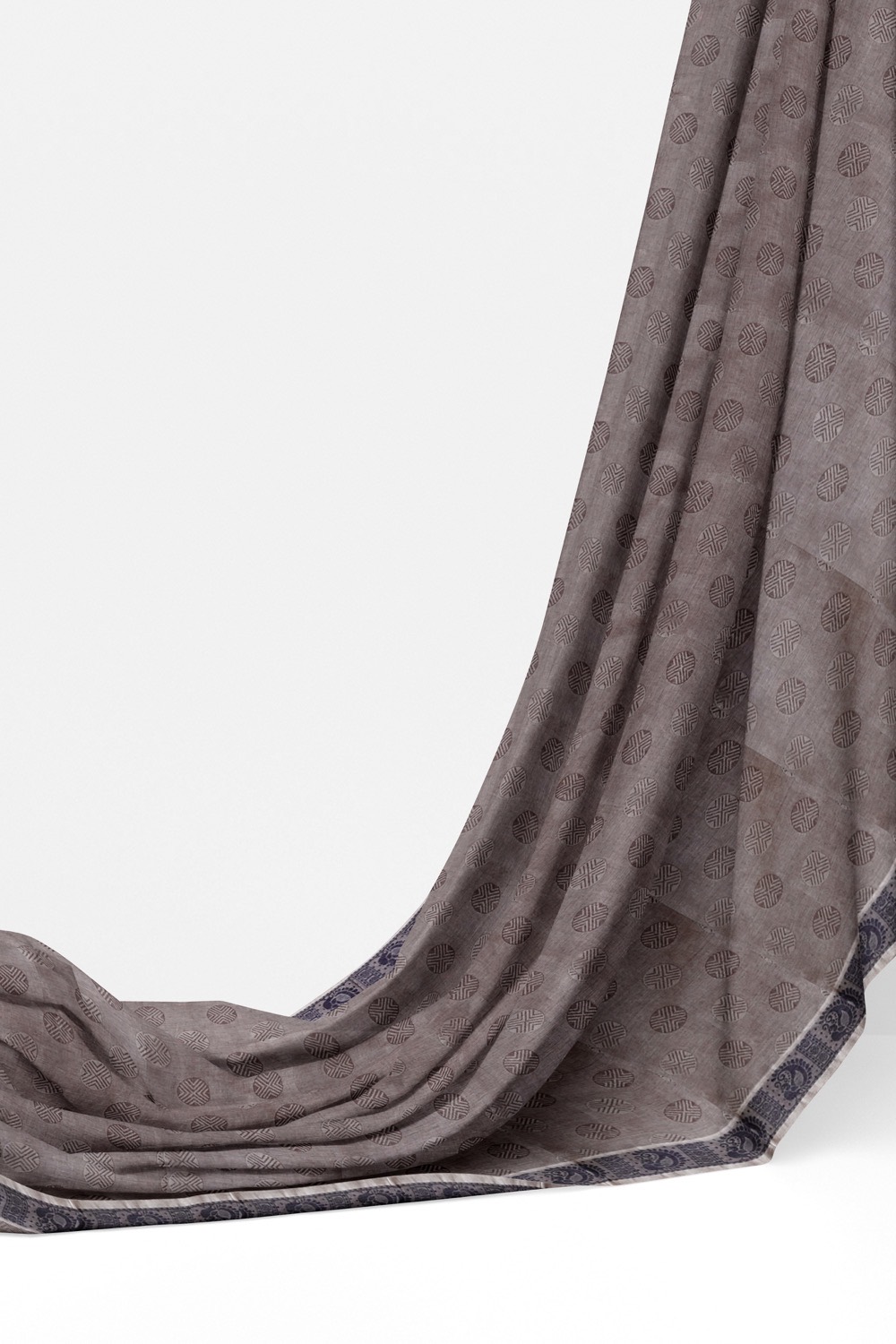 sri kumaran stores coimbatore cotton saree ash color saree with thread woven border 320221213