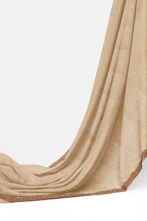 sri kumaran stores coimbatore cotton saree beige color saree with thread woven brown border 320221213