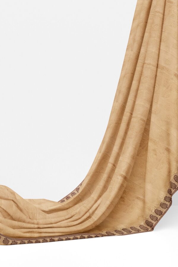 sri kumaran stores coimbatore cotton saree beige saree with mango motif border 320221213