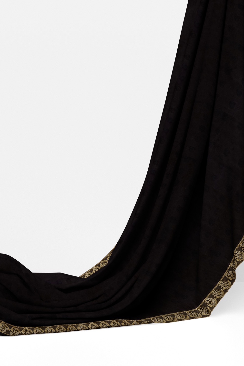 sri kumaran stores coimbatore cotton saree black saree with mango motif thread woven border 320221213
