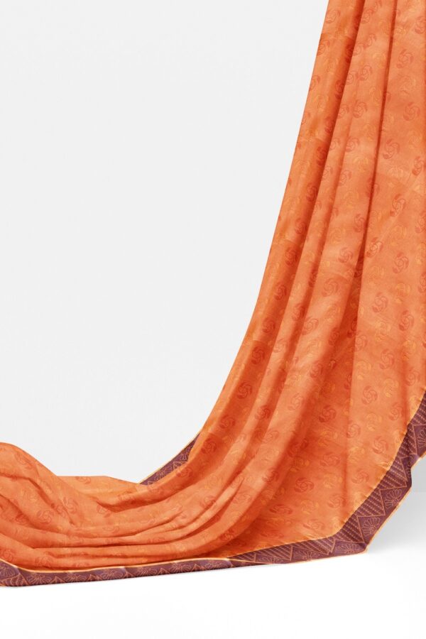 sri kumaran stores coimbatore cotton saree coral color saree with magenta border 320221213