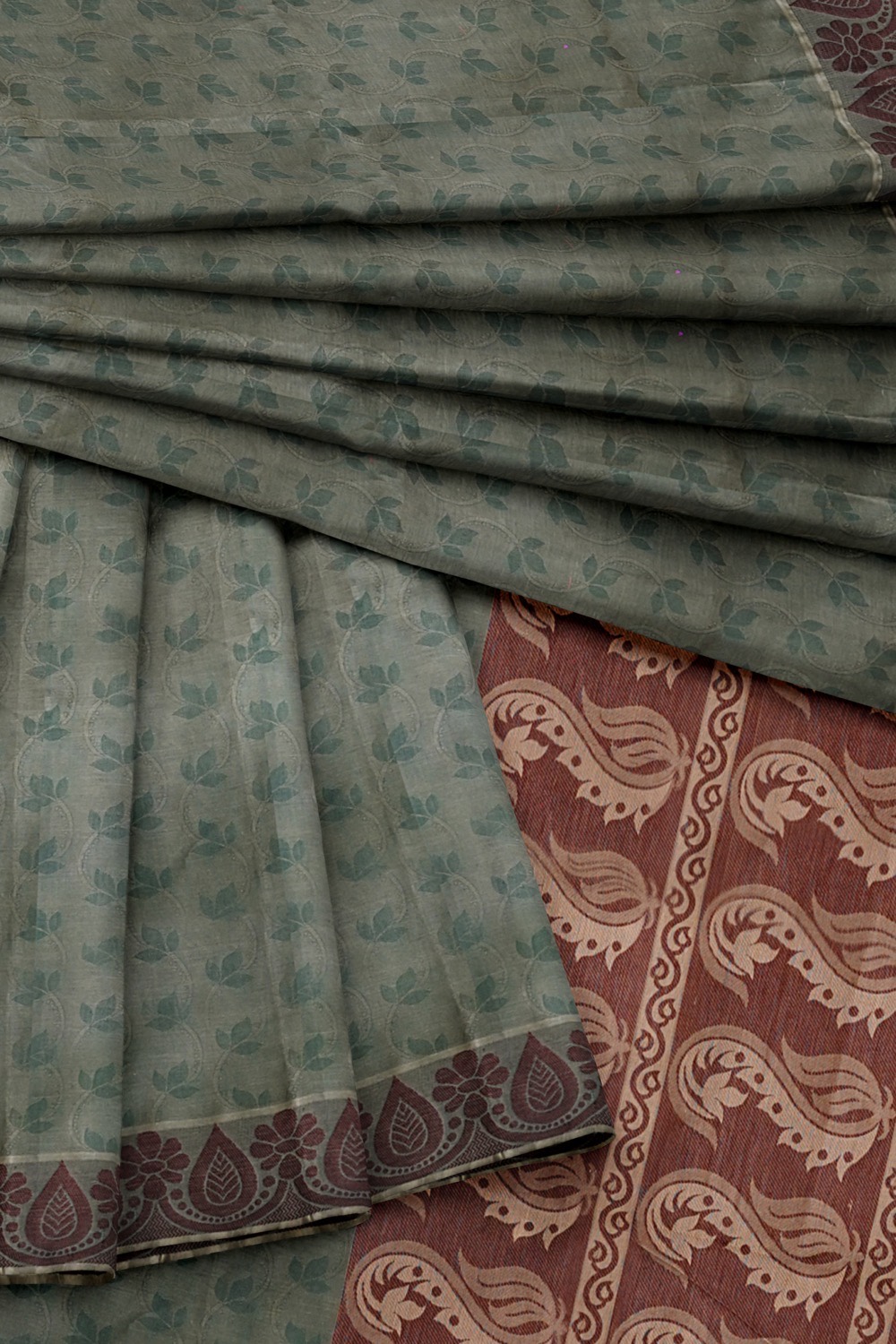 sri kumaran stores coimbatore cotton saree grey and maroon saree with thread woven border 420221213