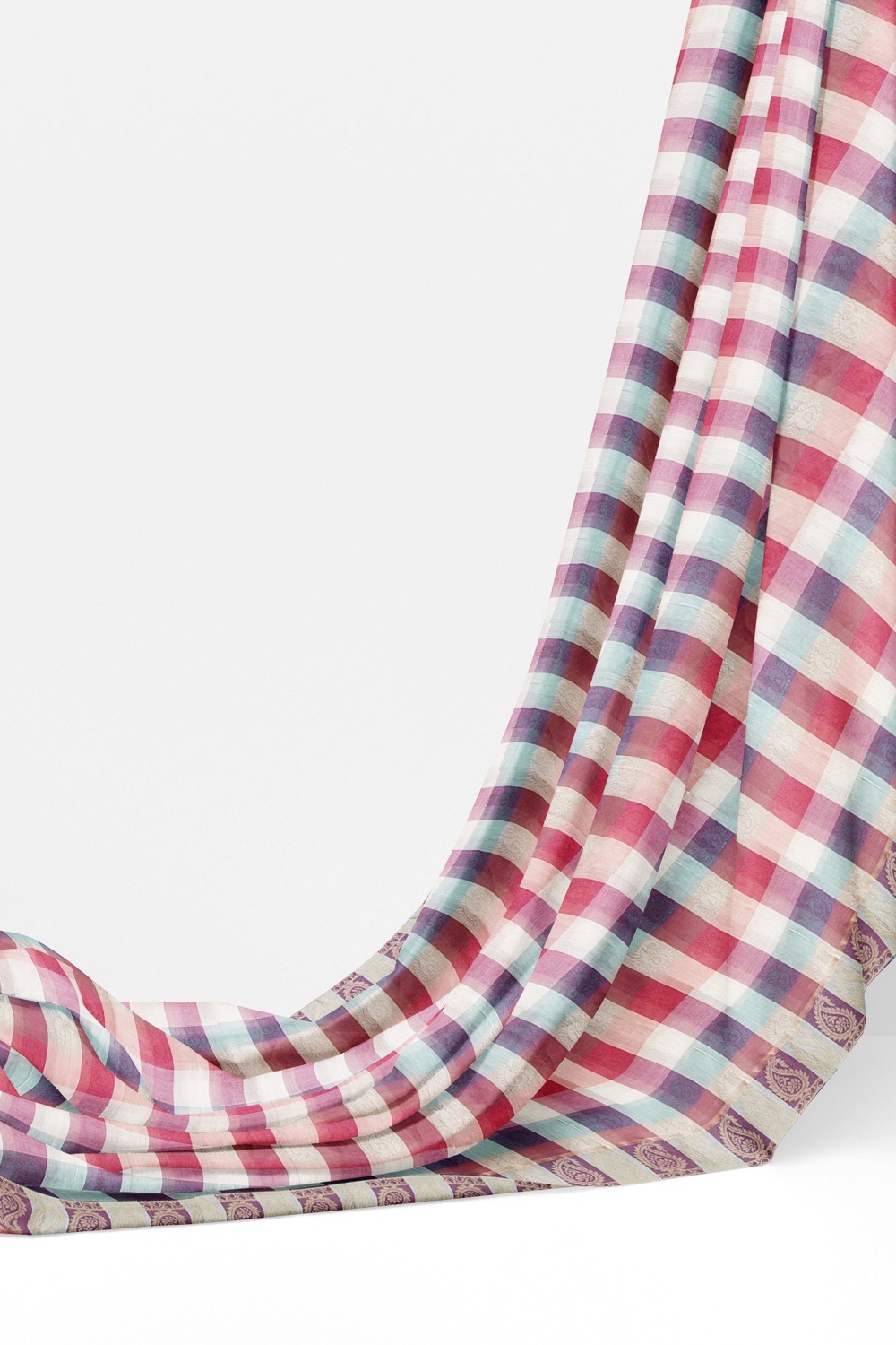 sri kumaran stores coimbatore cotton saree multi color checks saree with thread woven border 320221213