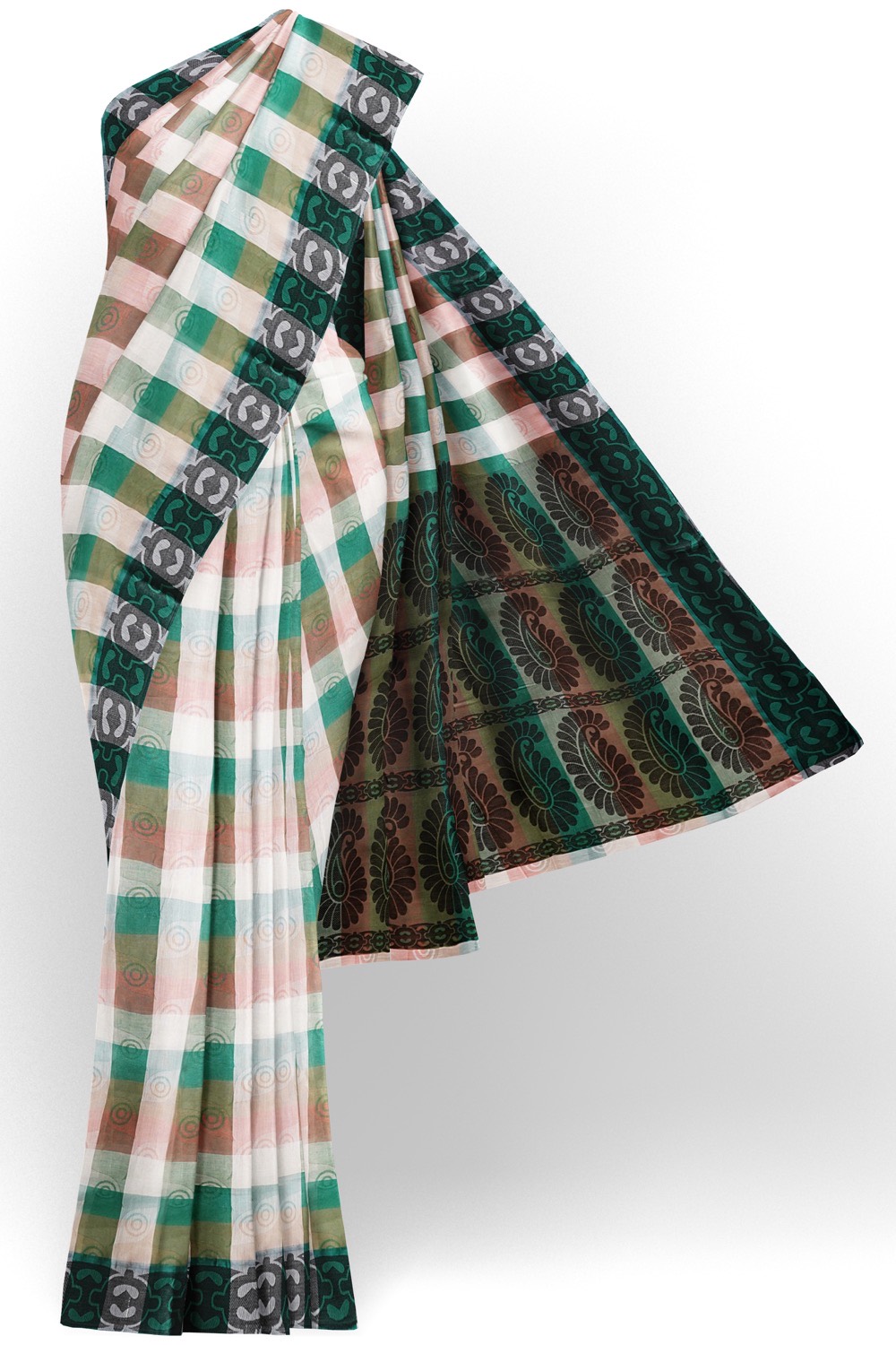 sri kumaran stores coimbatore cotton saree multi color strip saree with thread woven border 120221213