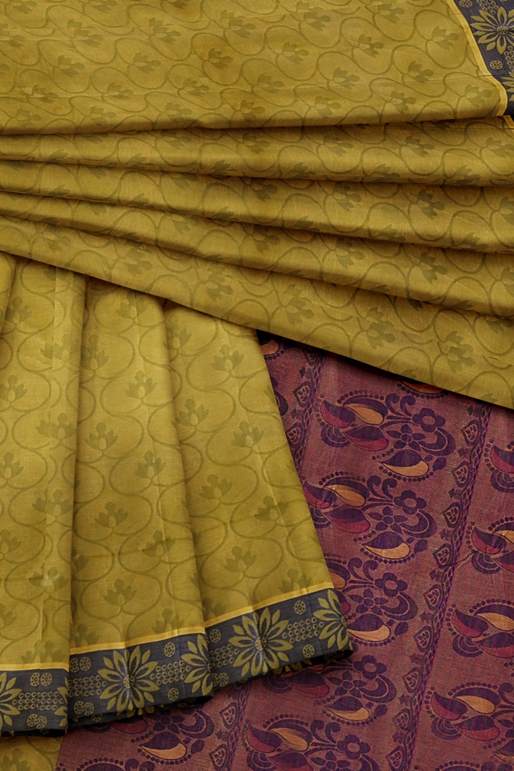 sri kumaran stores coimbatore cotton saree olive green saree with thread woven border 420221213