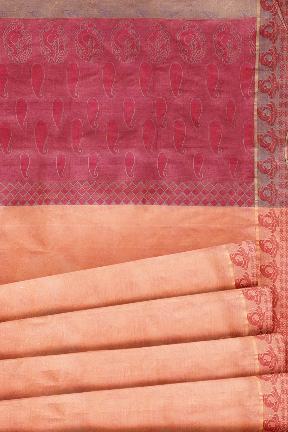 sri kumaran stores coimbatore cotton saree pinkish orange saree with thread woven border 520221213