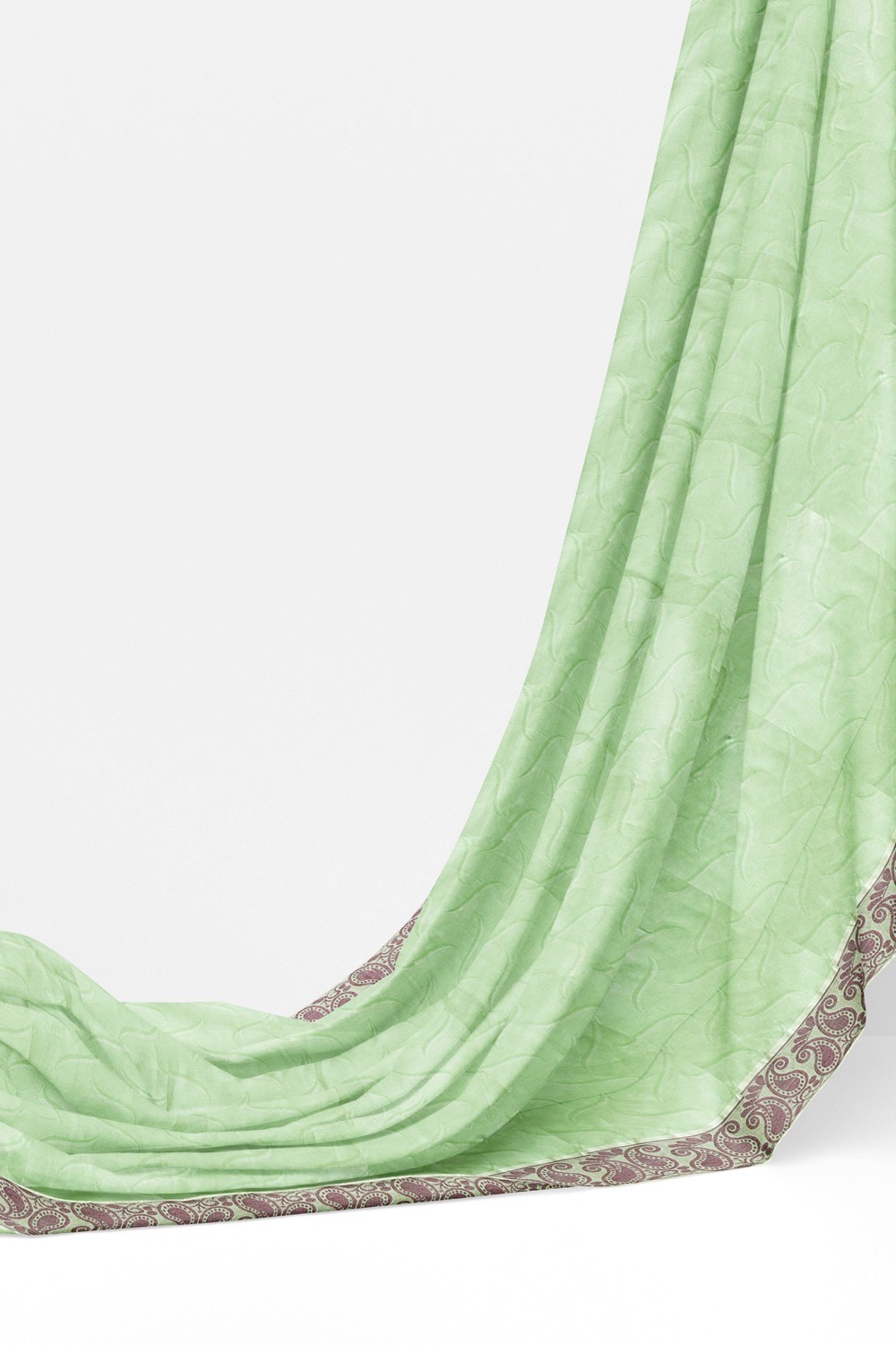 sri kumaran stores coimbatore cotton saree pista green and purple saree with thread woven border 320221213