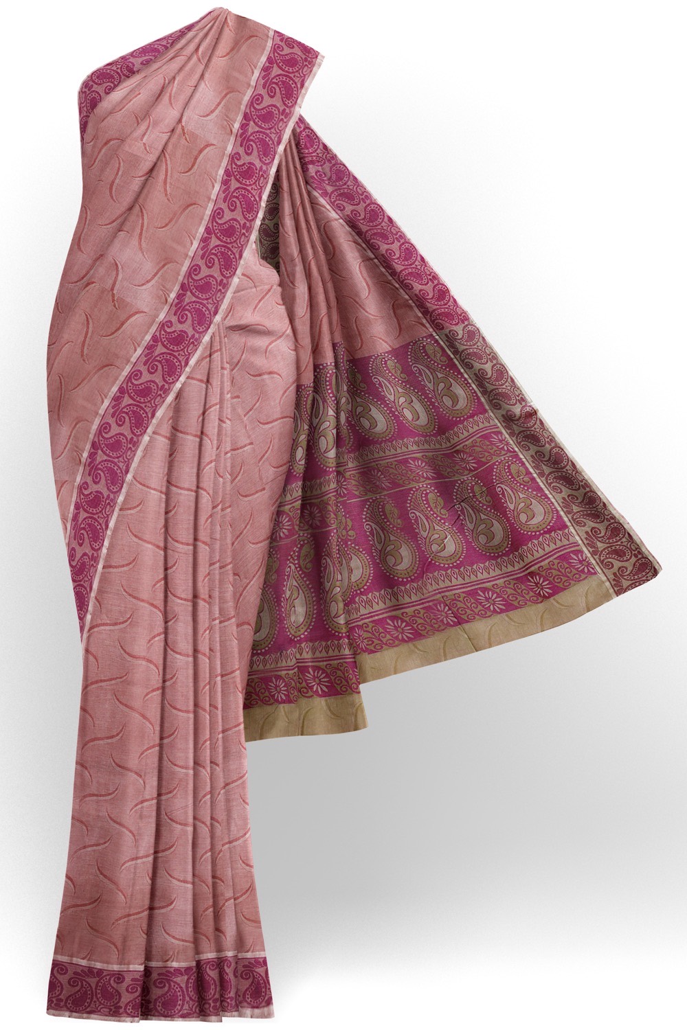sri kumaran stores coimbatore cotton saree self emboss pink saree with thread woven border 120221213