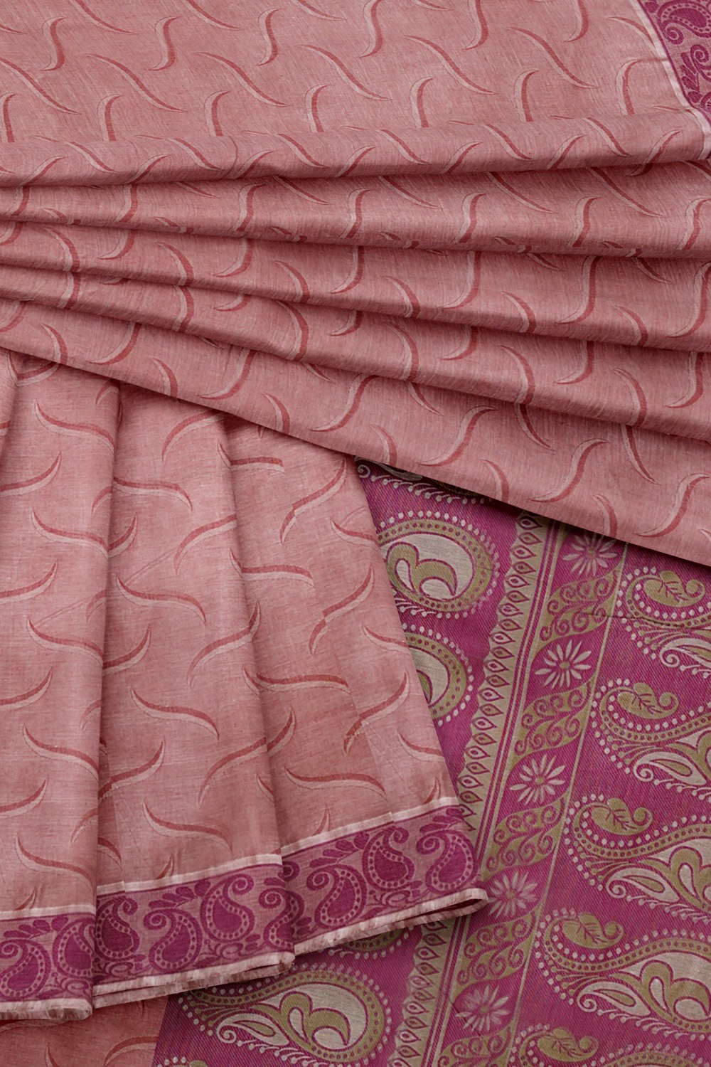 sri kumaran stores coimbatore cotton saree self emboss pink saree with thread woven border 420221213