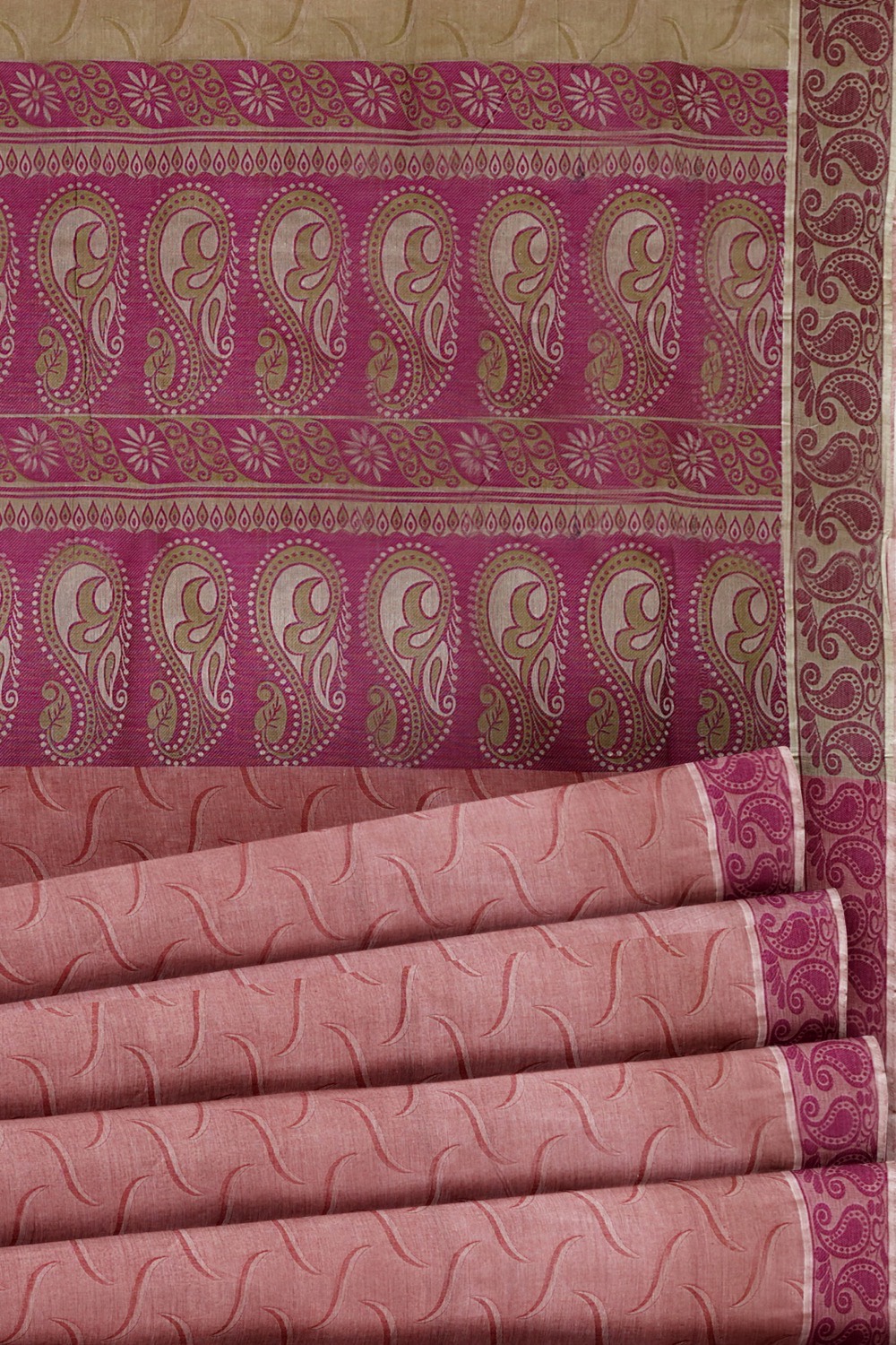 sri kumaran stores coimbatore cotton saree self emboss pink saree with thread woven border 520221213