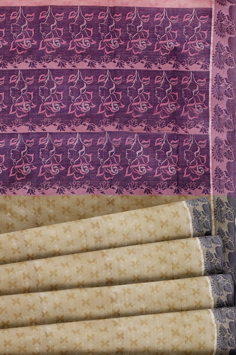 sri kumaran stores coimbatore cotton saree tan color saree with thread woven purple border 520221213