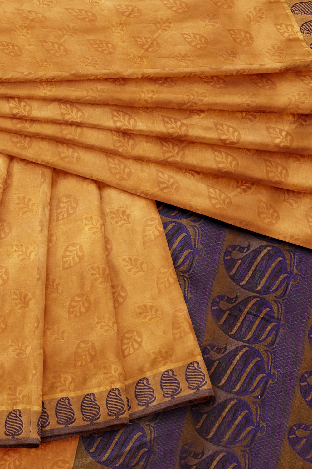sri kumaran stores coimbatore cotton saree tawny brown saree with thread woven border 420221213