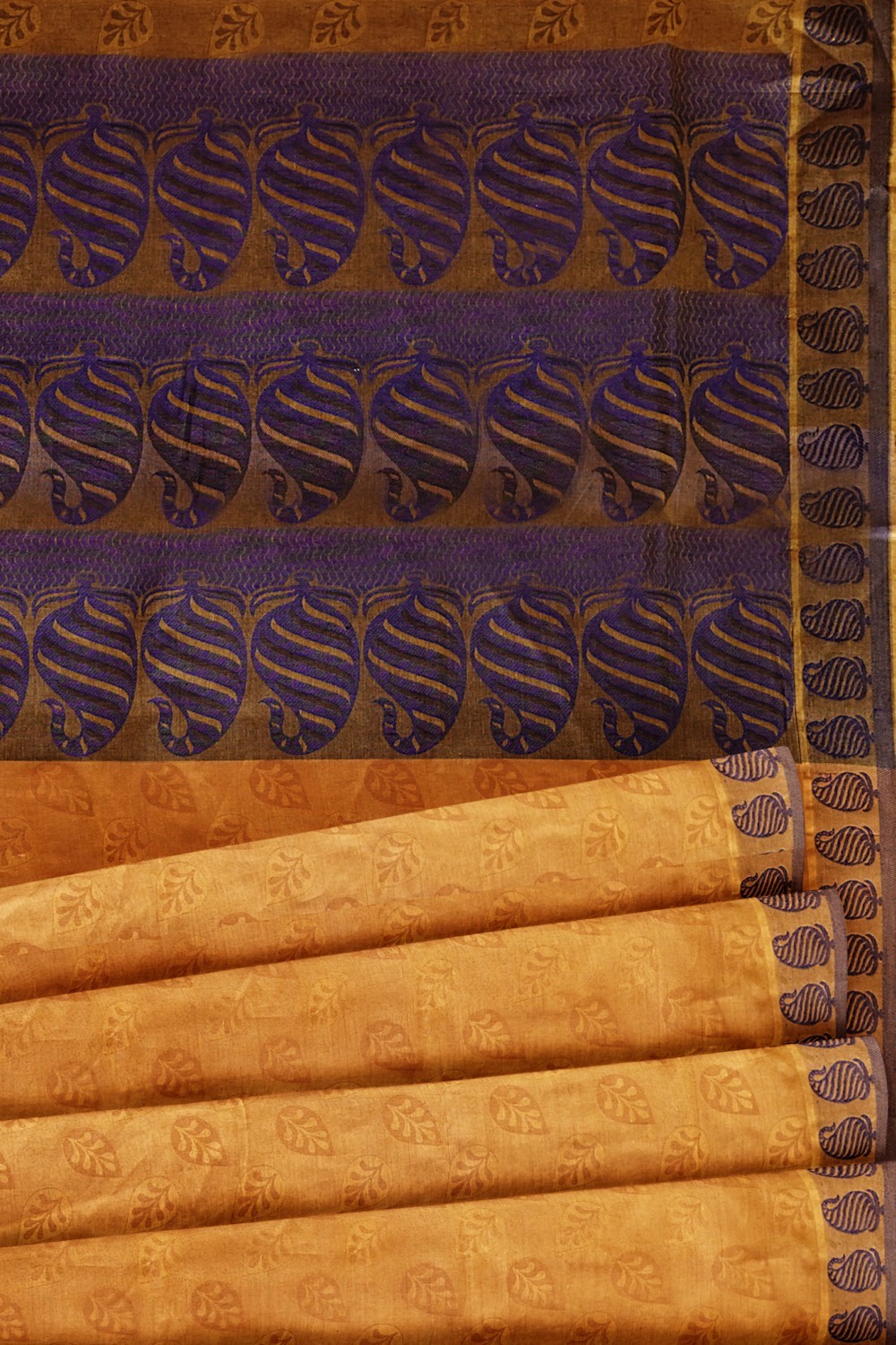 sri kumaran stores coimbatore cotton saree tawny brown saree with thread woven border 520221213