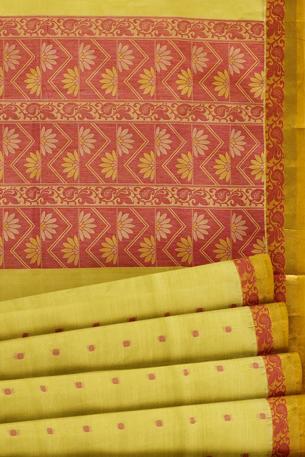 sri kumaran stores kora cotton saree light green saree with floral border 5