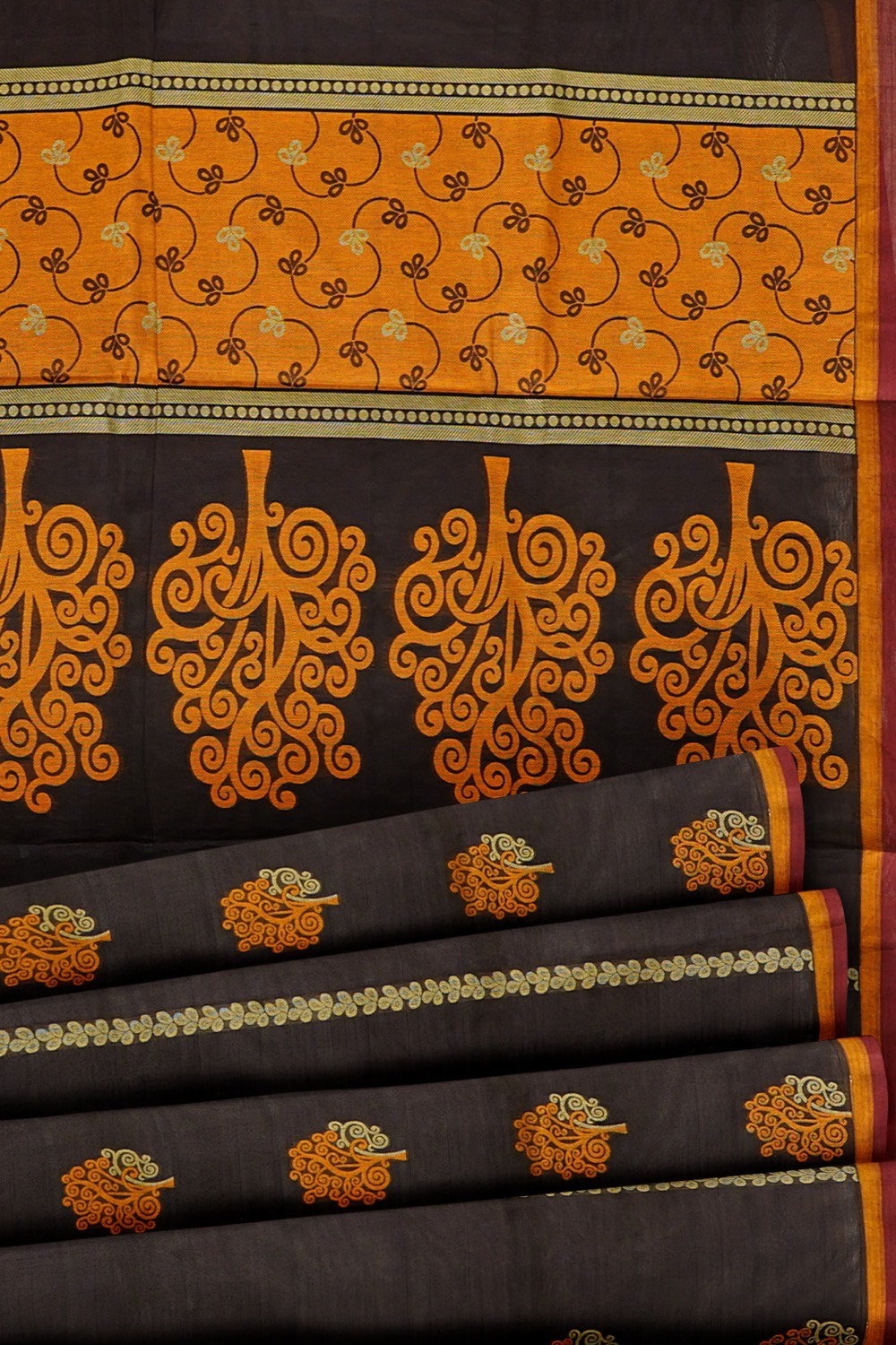 sri kumaran stores kora cotton saree pinkish blue saree with pink border 5