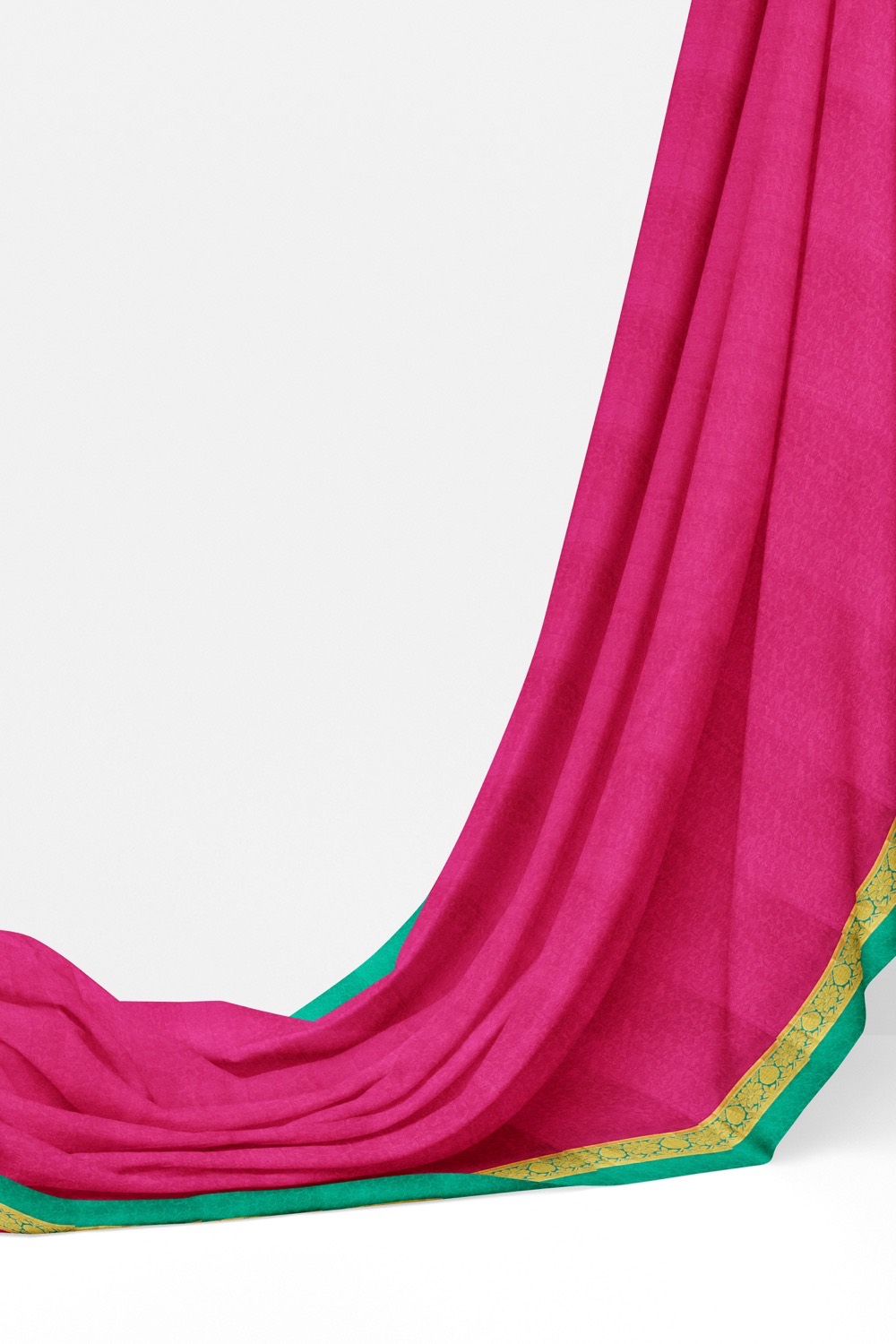 sri kumaran stores mysuru silk saree dark pink saree with tarquoise blue border 3