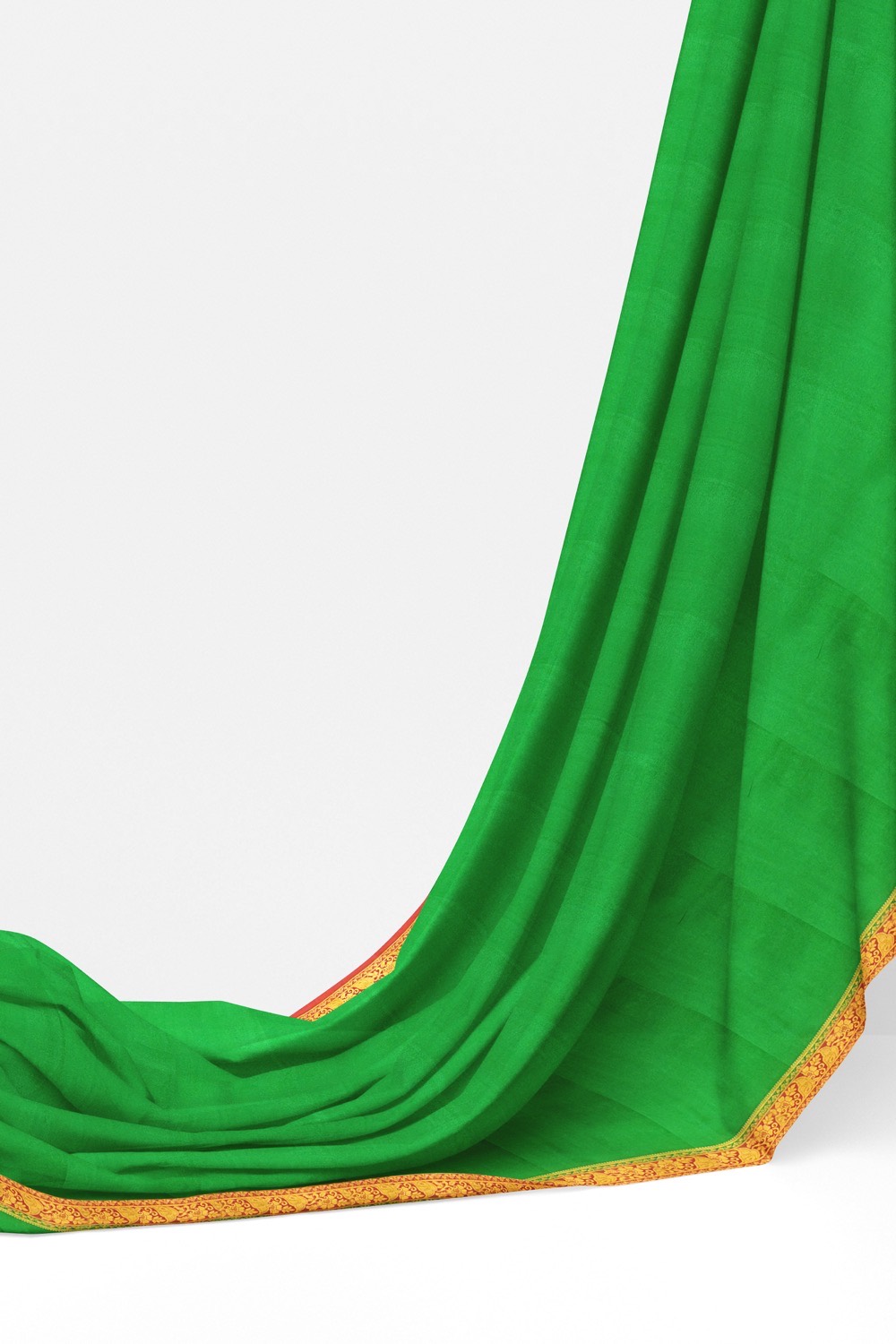 sri kumaran stores mysuru silk saree jade green with maroon border 3
