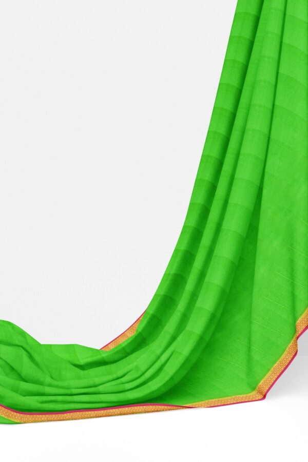 sri kumaran stores mysuru silk saree lawn green saree with medium violetred pallu 3