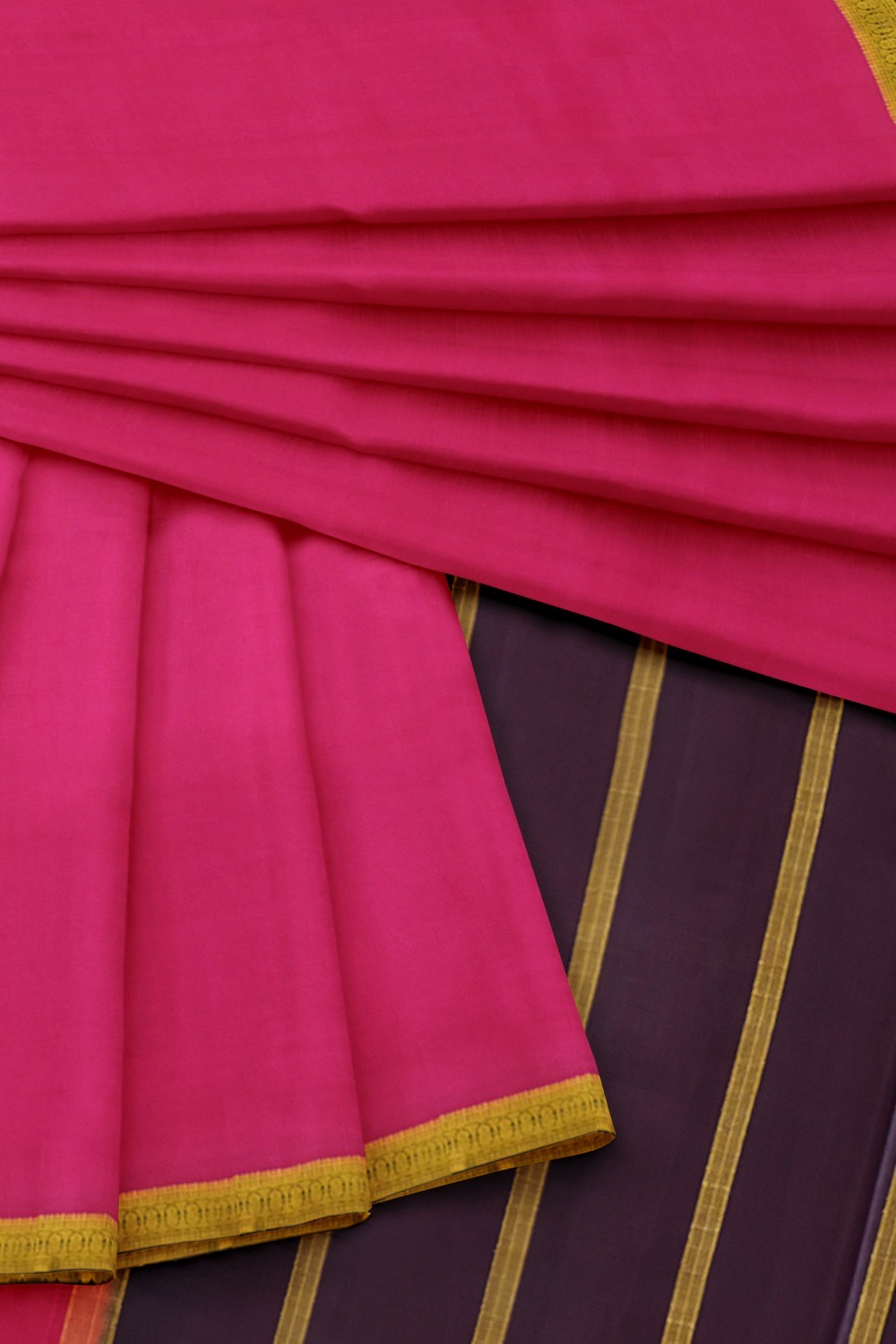 sri kumaran stores mysuru silk saree medium violet red saree with purple border 4