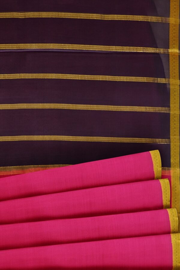 sri kumaran stores mysuru silk saree medium violet red saree with purple border 5