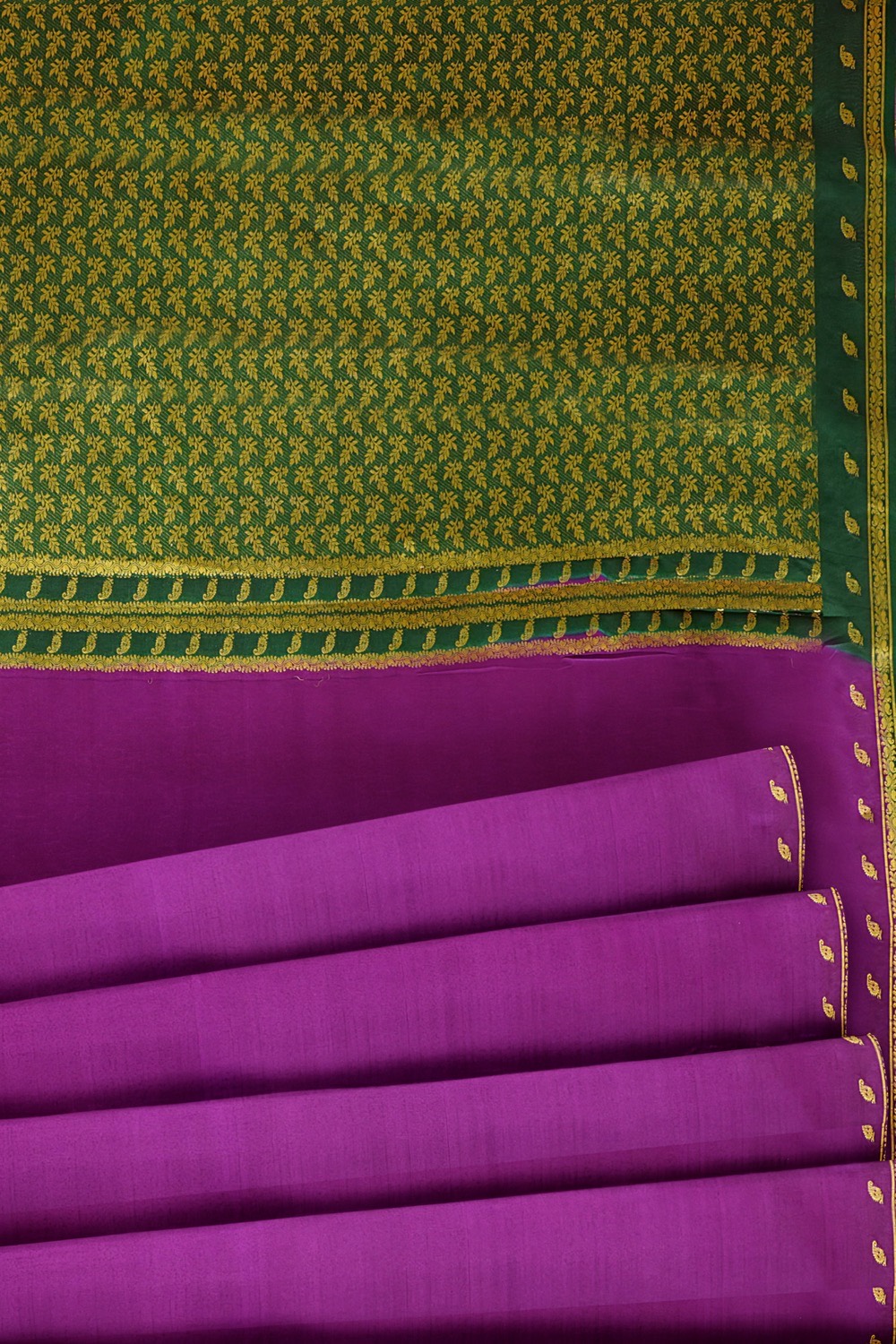 sri kumaran stores mysuru silk saree violet saree with green pallu 5