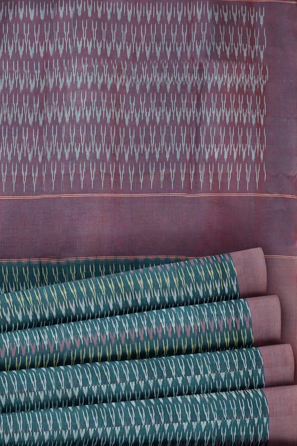 sri kumaran stores pochampalli saree blue saree with pink border 5