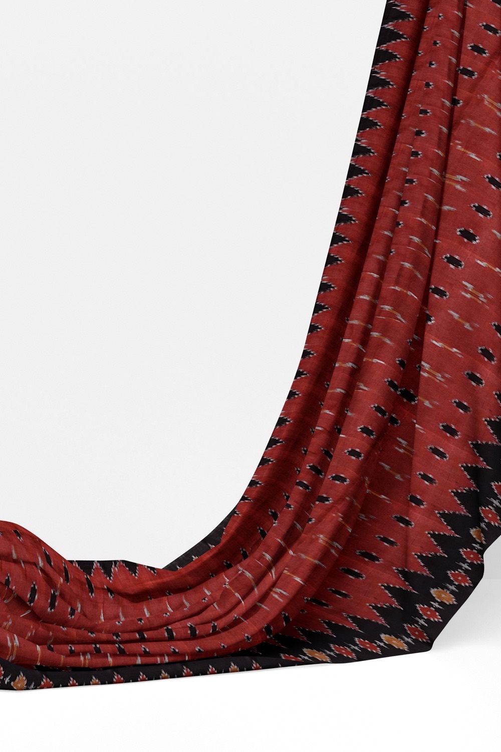 sri kumaran stores pochampalli saree brown saree with black border 3