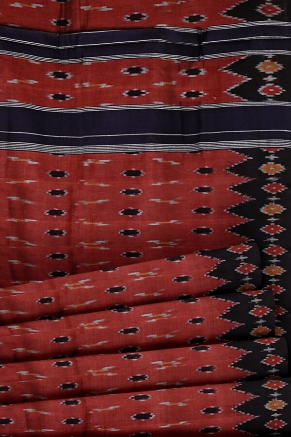 sri kumaran stores pochampalli saree brown saree with black border 5