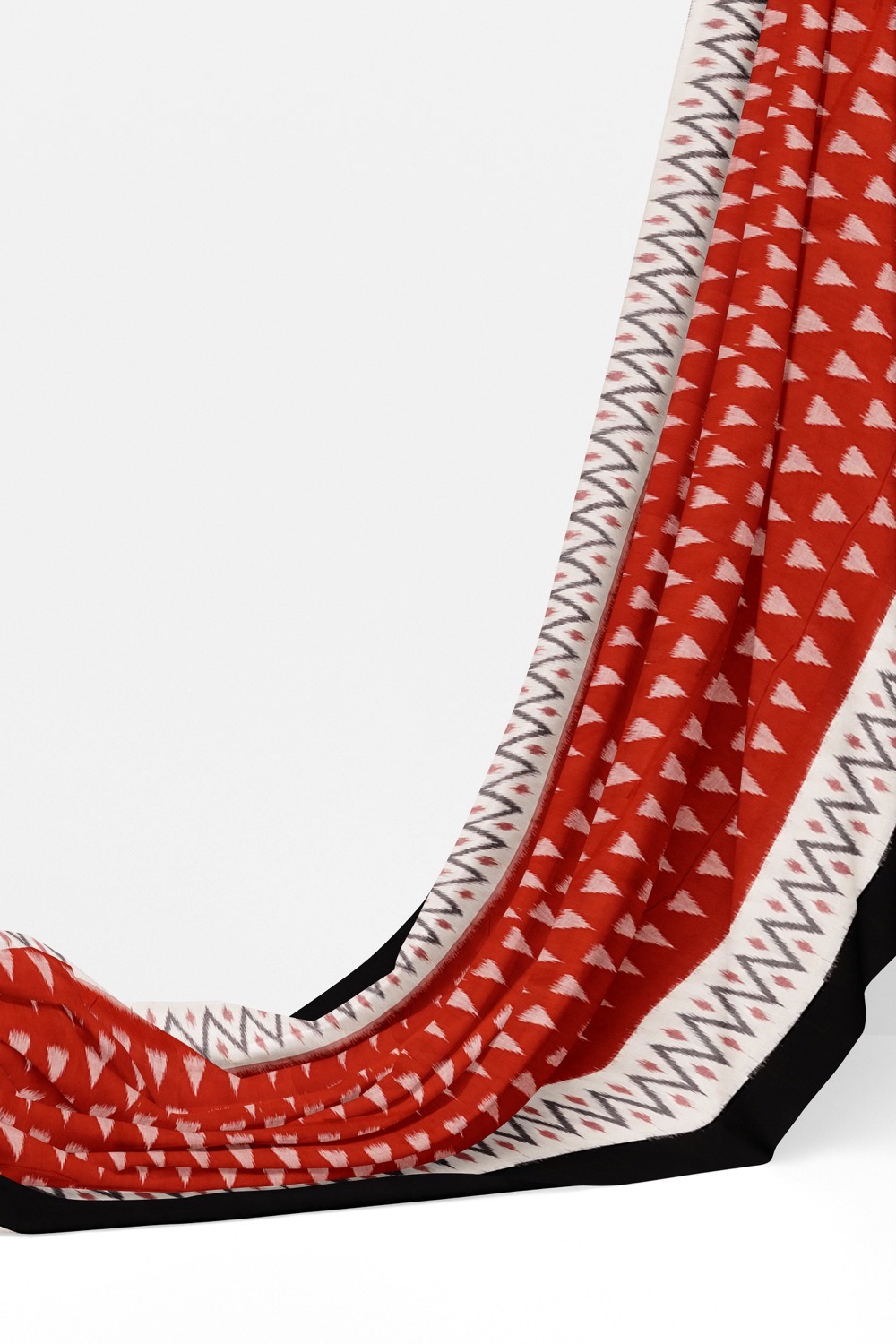 sri kumaran stores pochampalli saree brown saree with white and black border 3