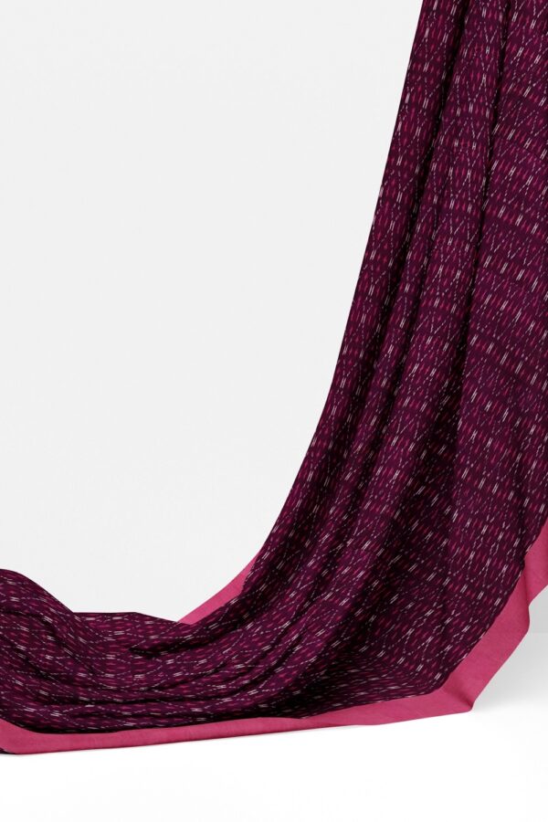 sri kumaran stores pochampalli saree magenta saree with pink border 3