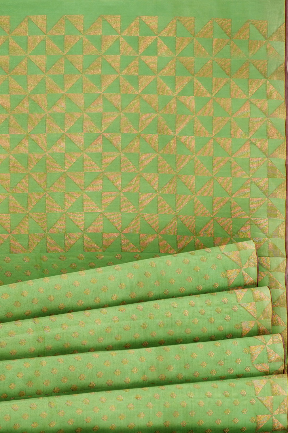 sri kumaran stores pure cotton saree dual shade pista green saree with zari border 5