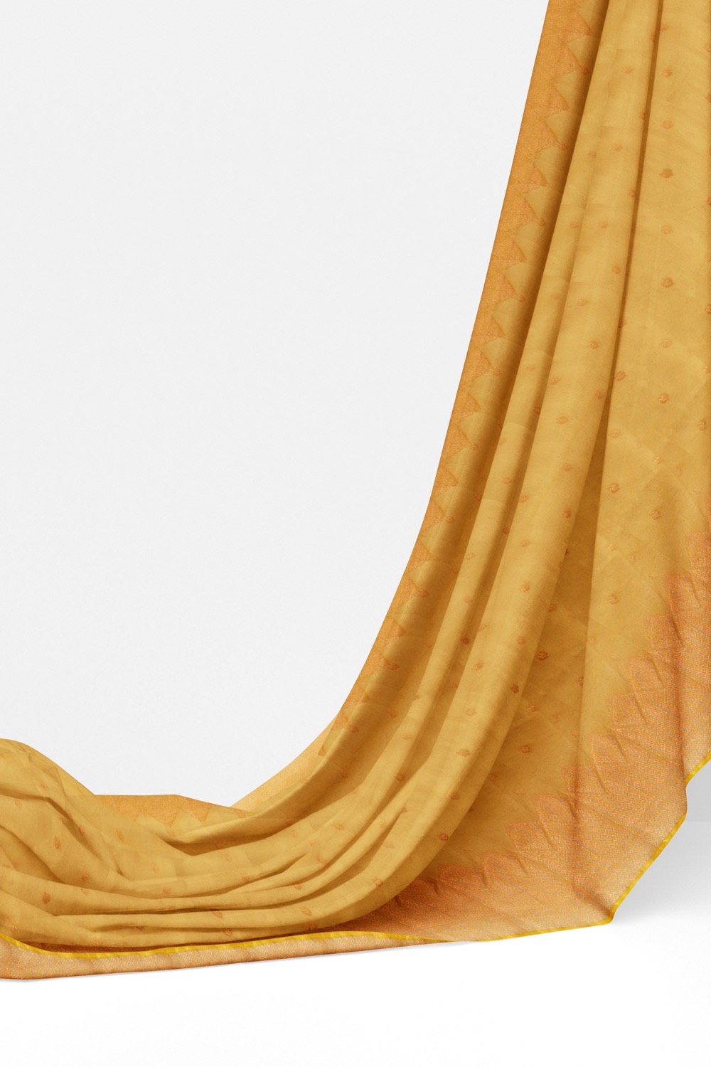 sri kumaran stores pure cotton saree wheat color saree with copper zari border and pallu 3