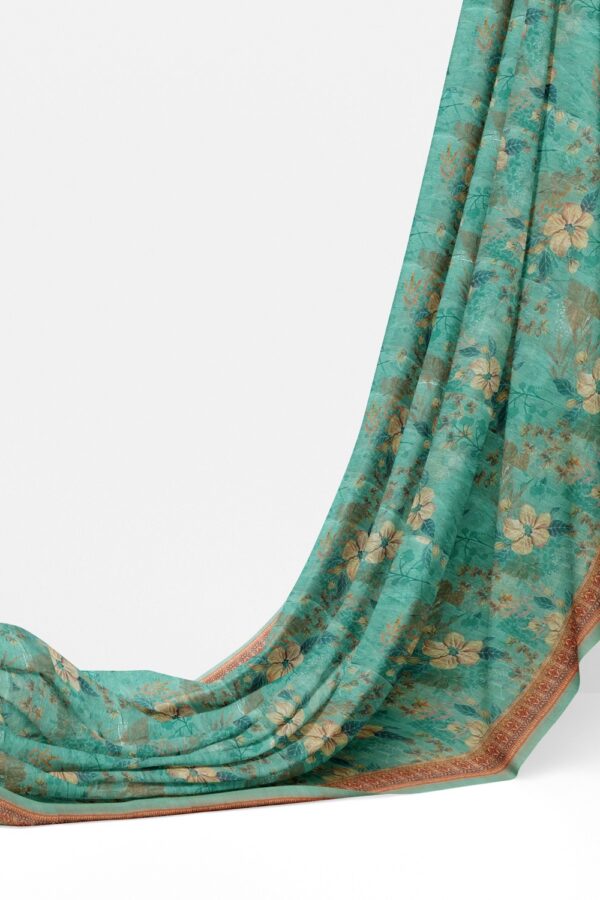 sri kumaran stores chentheri printed saree baby blue saree with blue and tawny brown border 3