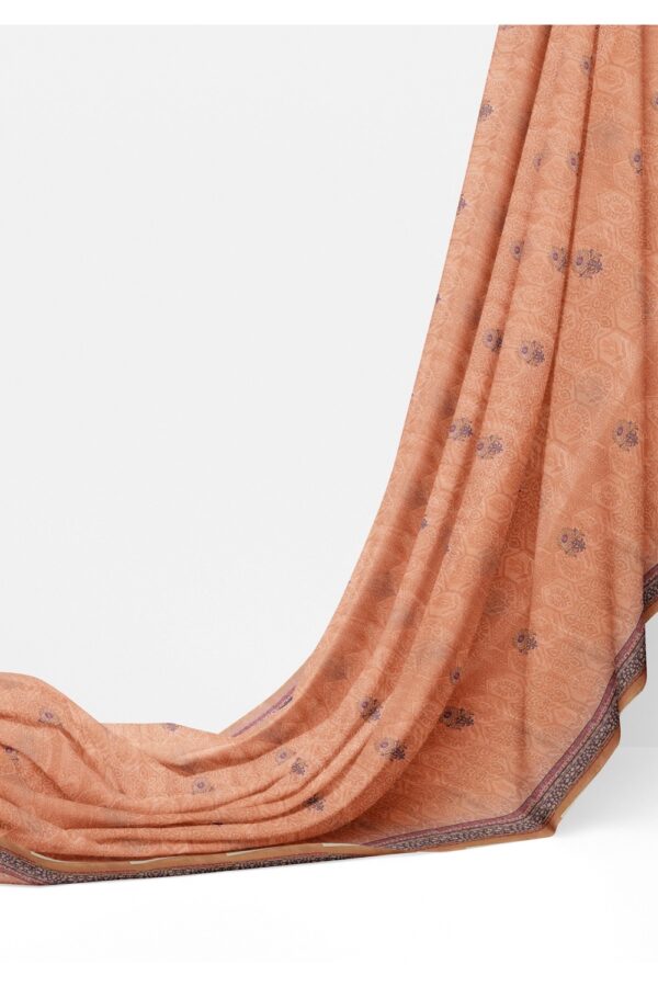 sri kumaran stores chentheri printed saree flamingo pink saree with light purple border 3