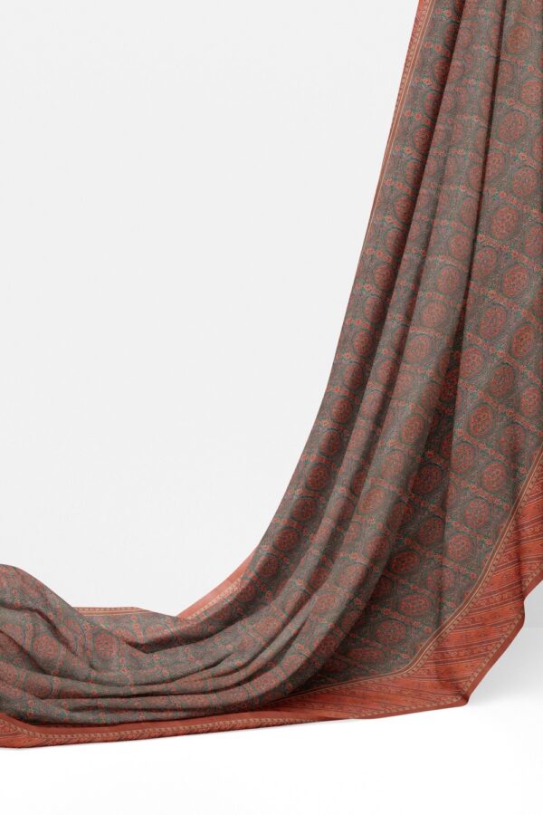 sri kumaran stores pure cotton saree turkish blue with thulian pink printed saree 3