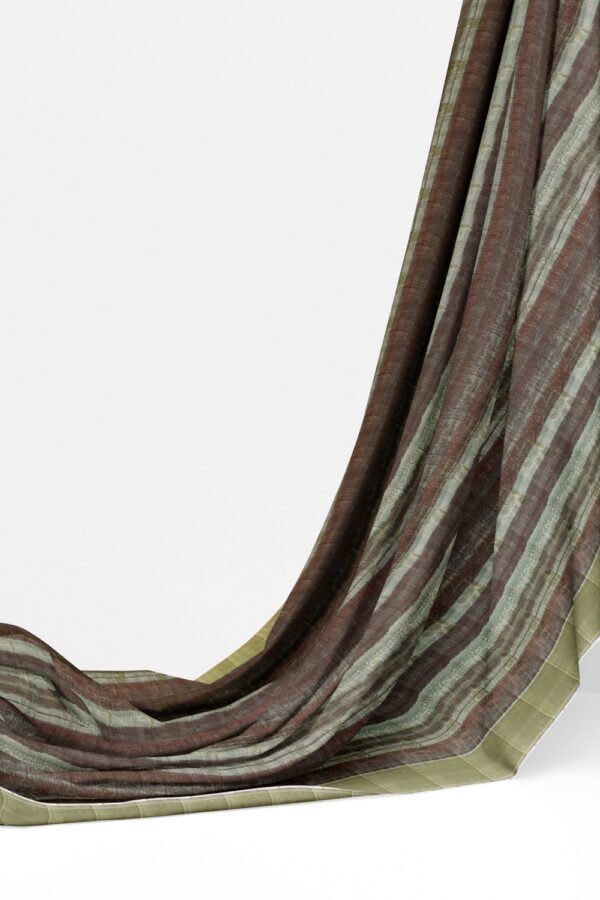 sri kumaran stores raw silk saree different shades of brown with stone gray border 3