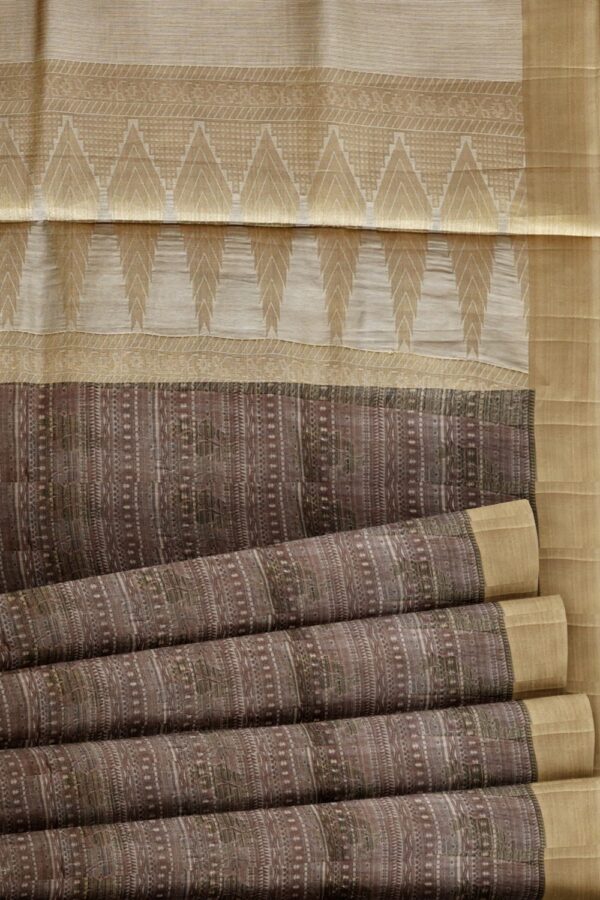 sri kumaran stores raw silk saree iron gray saree with thunder gray border 5