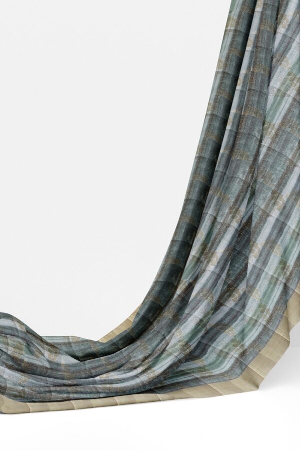 sri kumaran stores raw silk saree multiple shades of gray with thread woven border 3