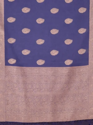 Royal Purple Butta Silk Saree with Grand Paisley Pallu