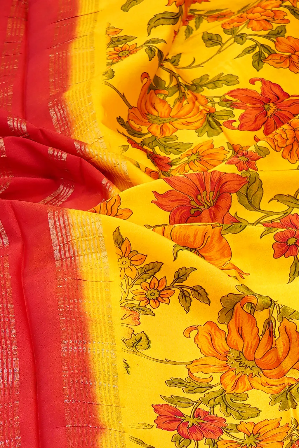 Sunlit Bloom Printed Crepe