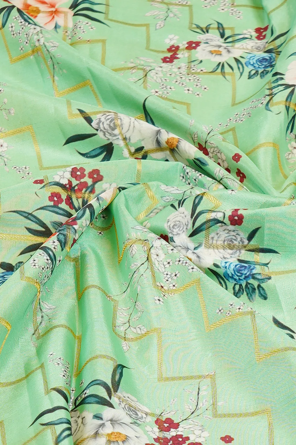 Mint Bouquet Fancy Saree