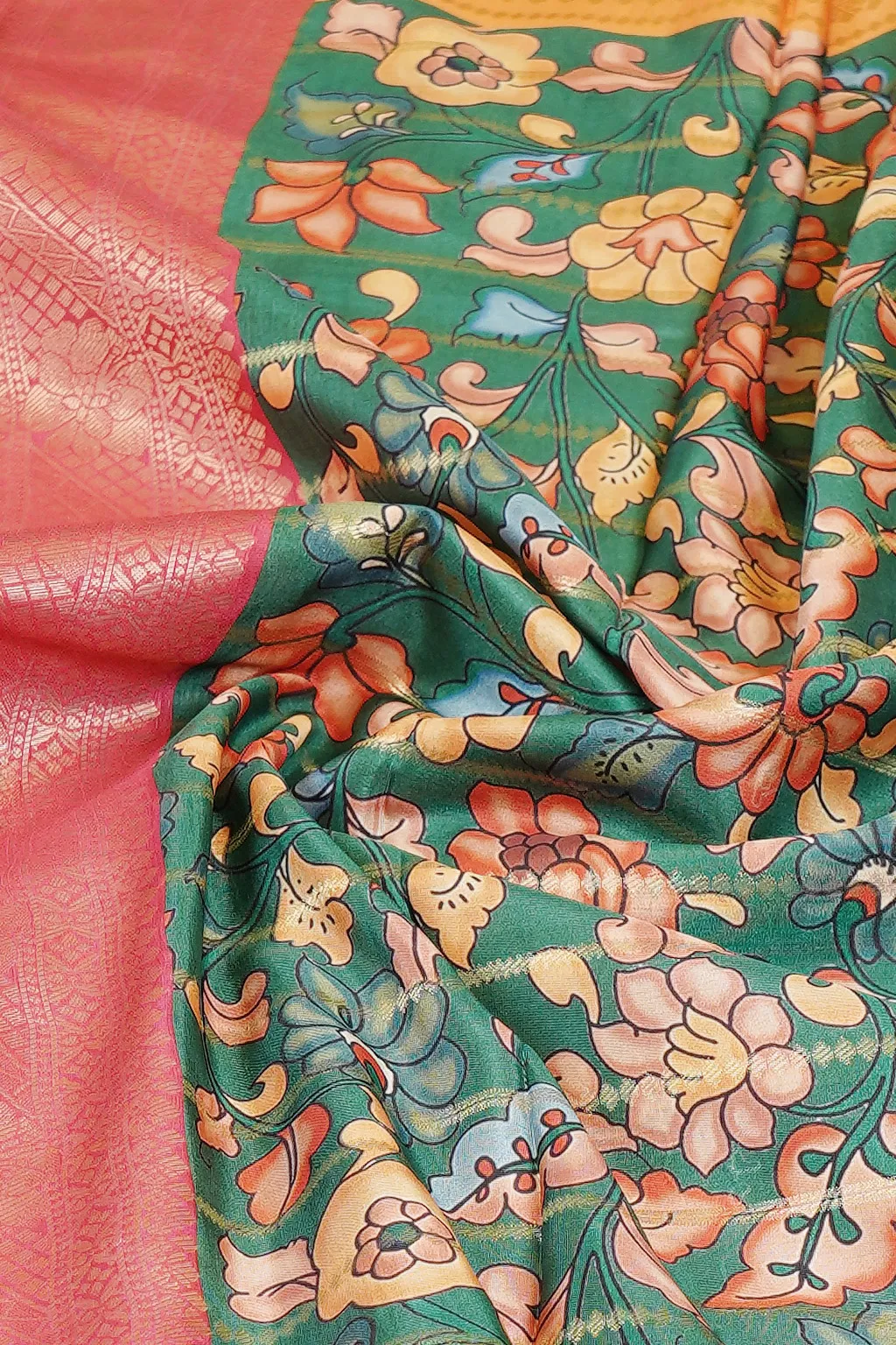 Emerald Bloom Fancy Saree