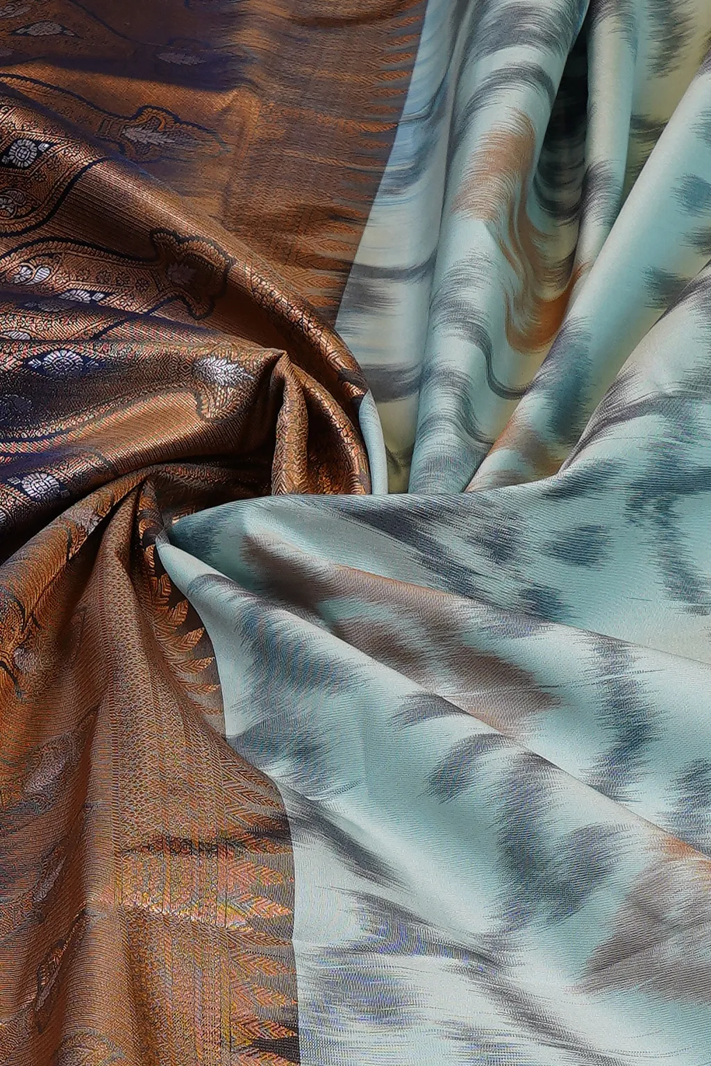 Ice Blue Heritage Fancy Saree