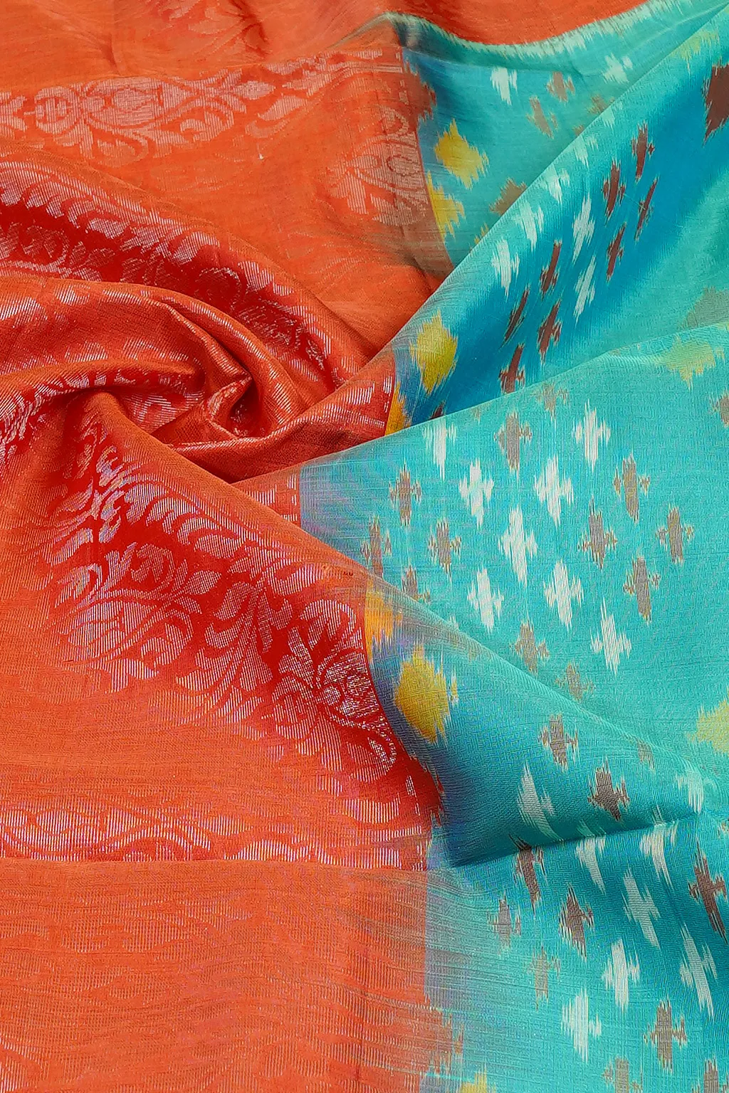 Aqua Diamond Soft Silk Saree