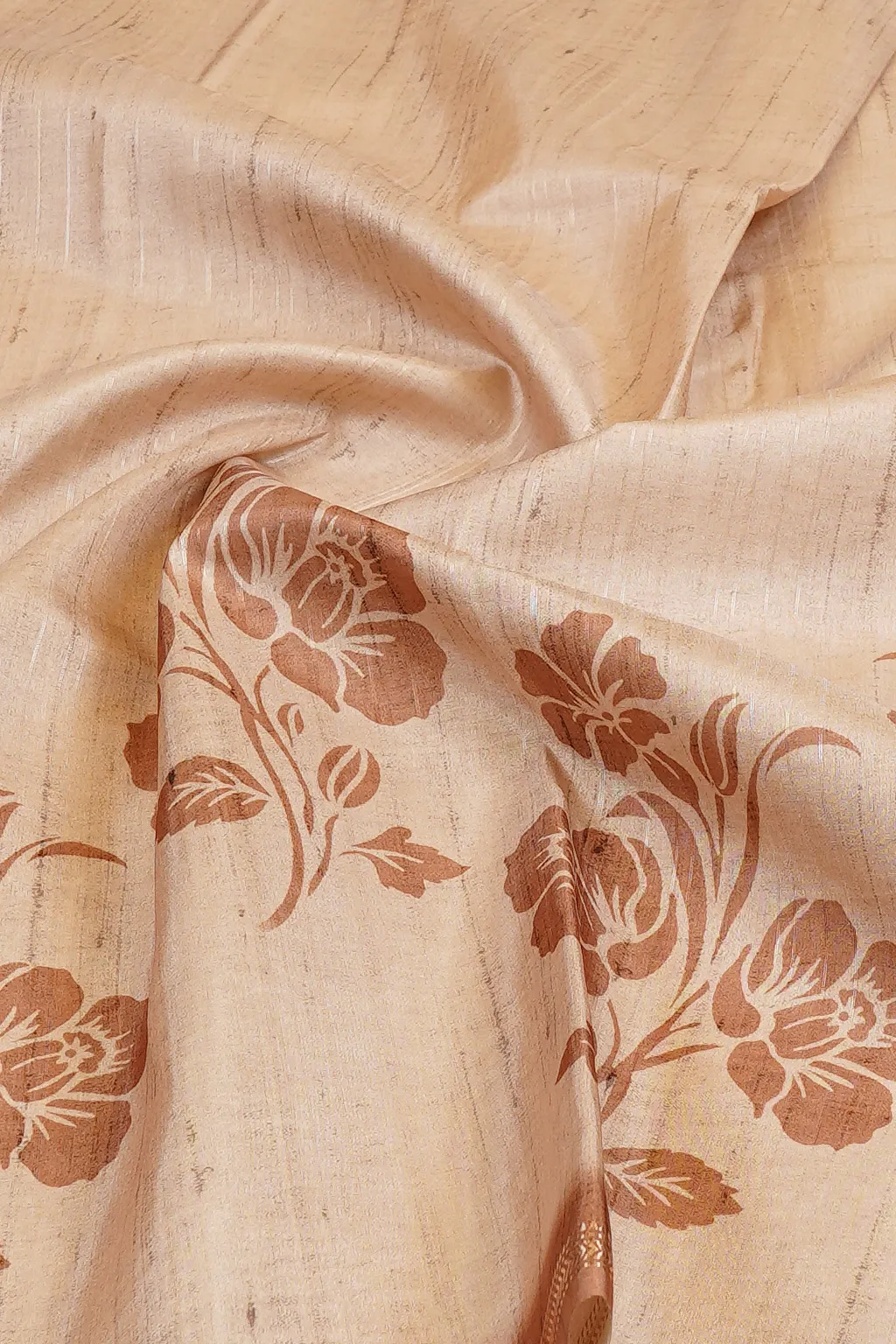 Mauve Bloom Butta Semi Tussar Saree
