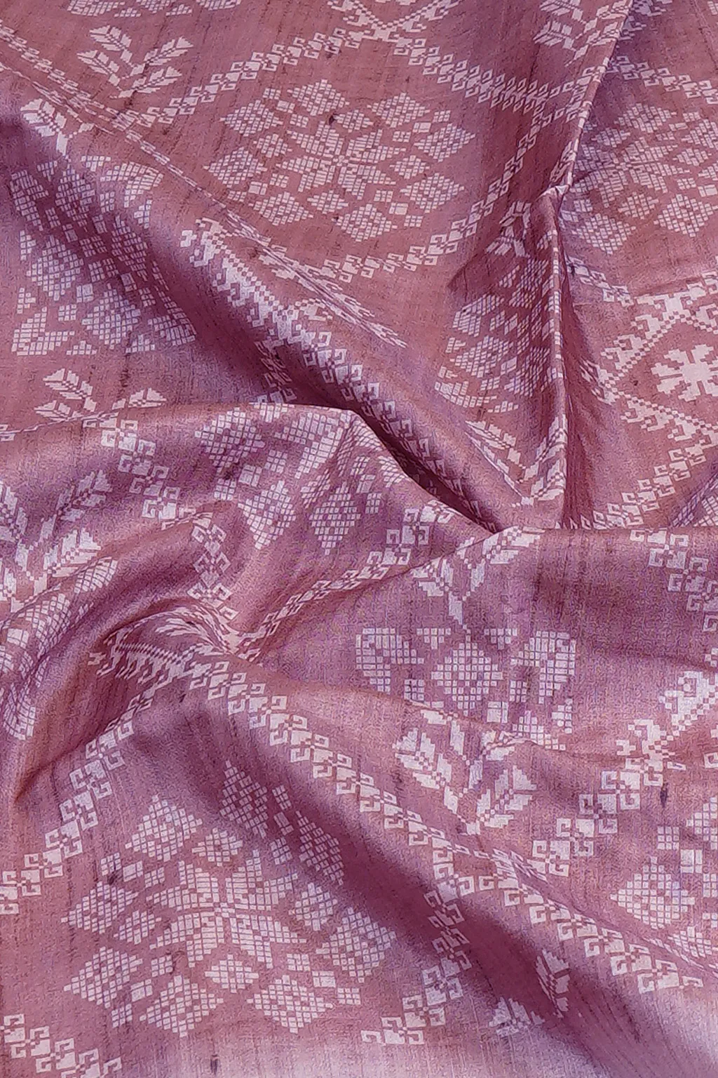 Rose Garden Weave Semi Tussar Saree