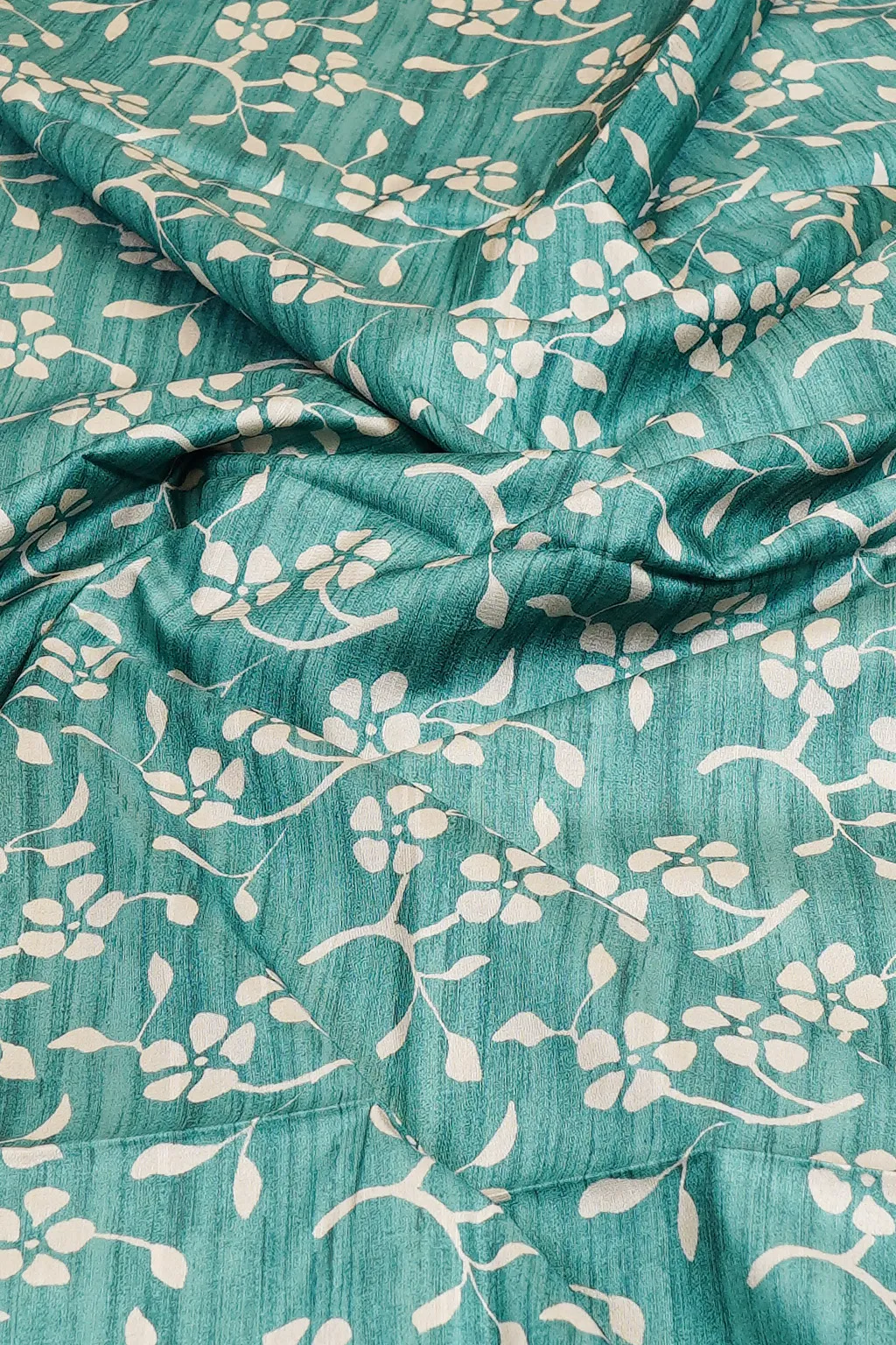 Aqua Madhubani Border Saree