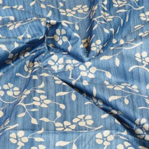 Royal Blue Floral Folk Saree